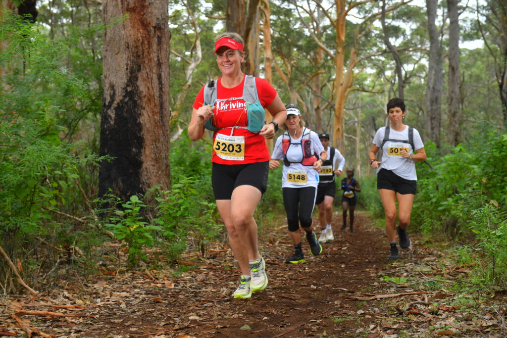 CEO Bonnie Furzer trail running 2025