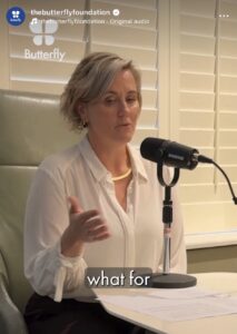 Image of Bonnie Furzer recorded during Butterfly Foundation Podcast